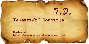 Tapasztó Dorottya névjegykártya