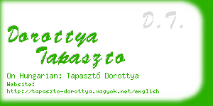 dorottya tapaszto business card