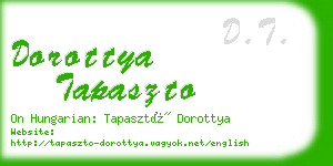 dorottya tapaszto business card